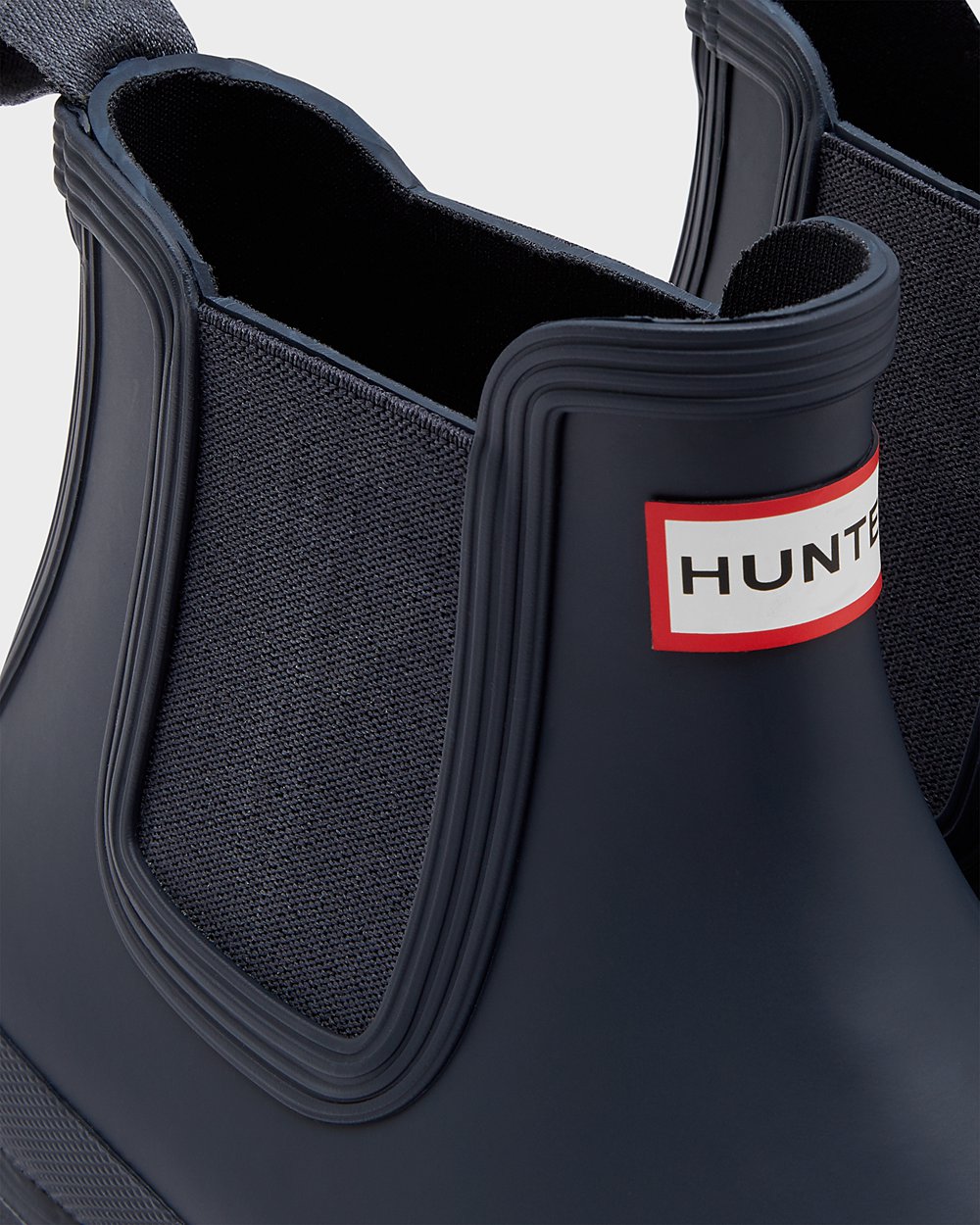 Hunter Original Chelsea Boots - Shop Mens Navy - SMIQFL819